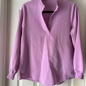 Figs LIMITED EDITION Long Sleeve Scrub Top and High Waisted Bottoms Lavender Dew